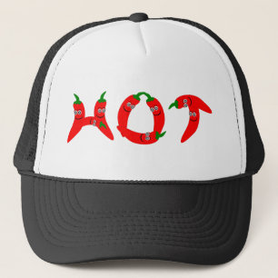 Camionero Gorra de pimienta picante rojo