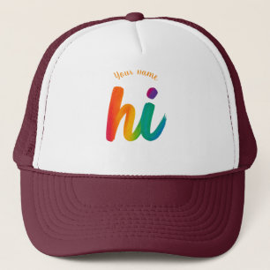 Camionero Gorra de pincel con nombre personalizado de la tap