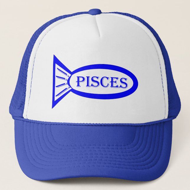 Camionero Gorra de Piscis Star Sign Fish (Anverso)