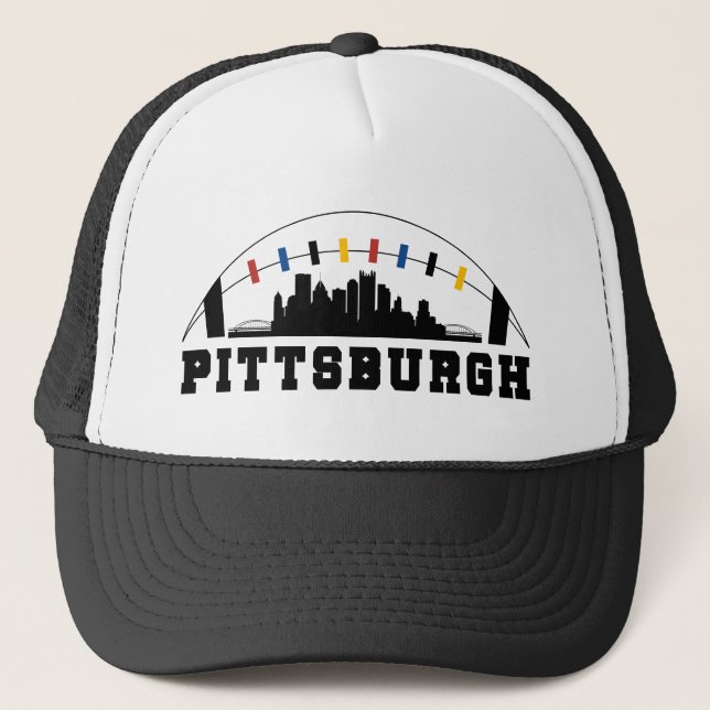Camionero Gorra de Pittsburgh Football Skyline (Anverso)