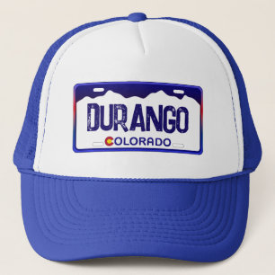 Camionero Gorra de placa azul de Durango Colorado