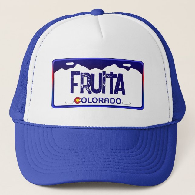 Camionero Gorra de placa azul de Fruita Colorado (Anverso)