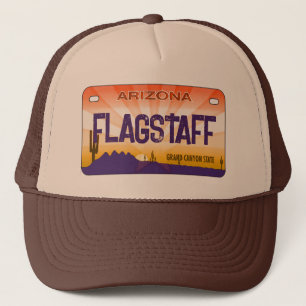 Camionero Gorra de placa de matrícula de bandera de Flagstaf