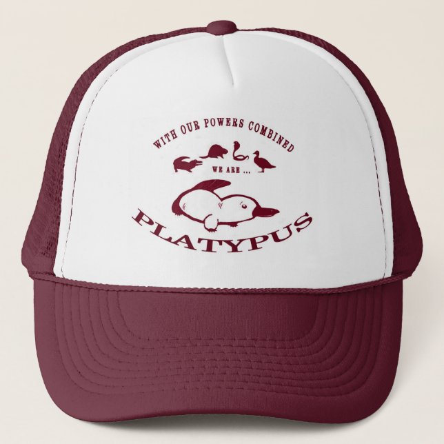 Camionero Gorra de Platypus (rojo) (Anverso)