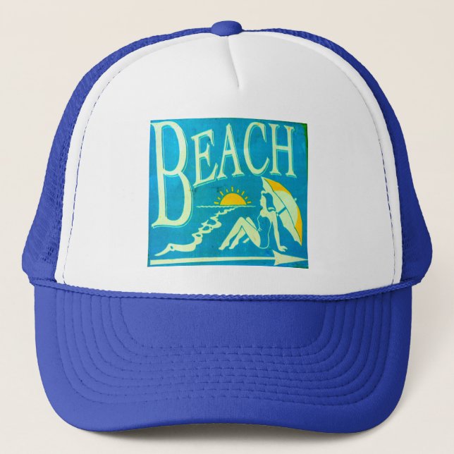 Camionero gorra de playa azul (Anverso)