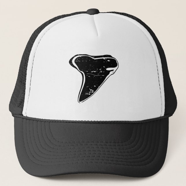 Camionero Gorra de playa de fósiles de diente de tiburón (Anverso)