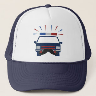 Camionero Gorra de policía de bigote - elegir color