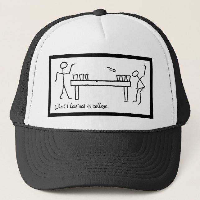 Camionero Gorra de Pong de la cerveza (Anverso)