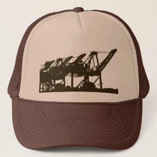 Camionero Gorra de Port Harbror Cranes Brown