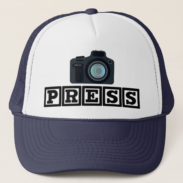 Camionero Gorra de prensa de periodistas fotográficos (Anverso)