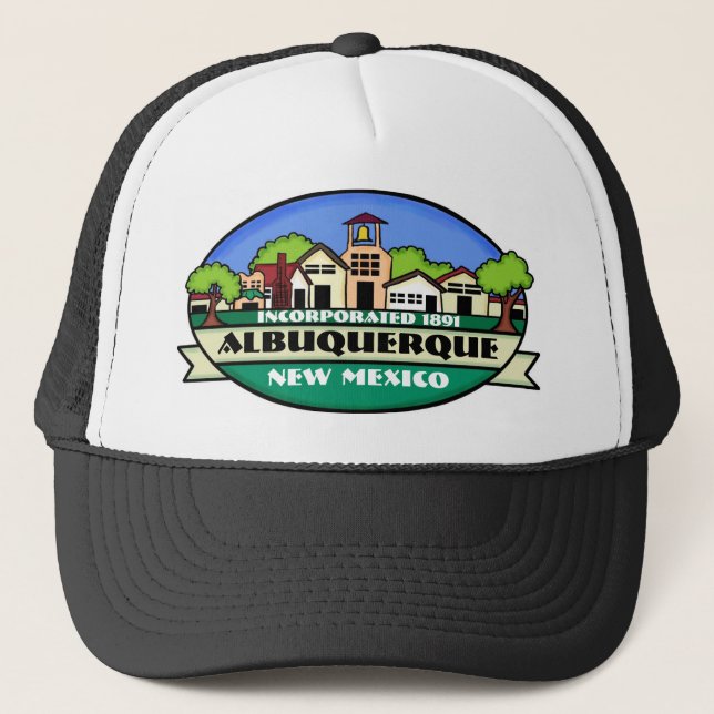 Camionero Gorra de recuerdos de Albuquerque Nuevo México (Anverso)