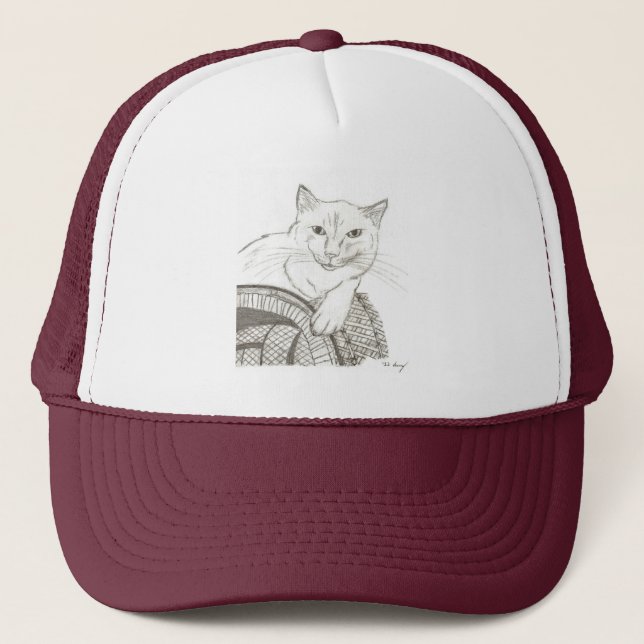 Camionero Gorra de retrato de Cat Ragdoll (Anverso)