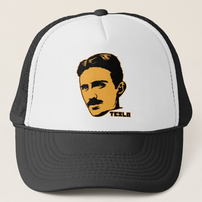 Camionero Gorra de retrato de Nikola Tesla (Anverso)