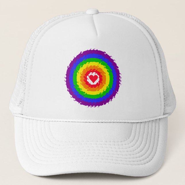 Camionero Gorra de rueda arco iris (Anverso)