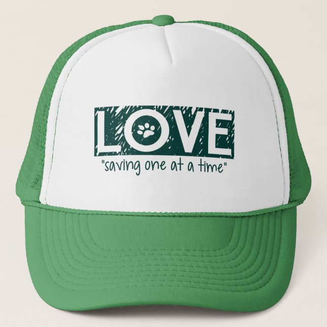 Camionero Gorra de "salvar a uno a la vez" (Anverso)
