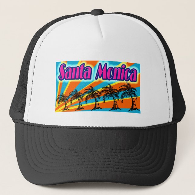Camionero Gorra de Santa Mónica 5 Palmeras (Anverso)