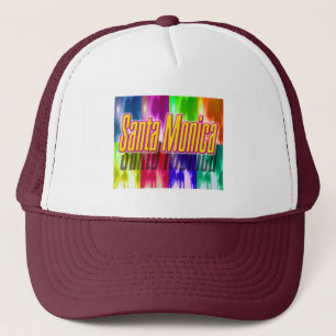 Camionero gorra de "Santa Mónica" colorido de palmas