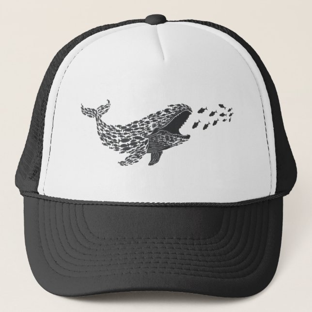 Camionero Gorra de Silhouette Whale (Anverso)