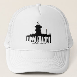 Camionero Gorra de silueta de Huntington Beach Pier