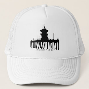 Camionero Gorra de silueta de Huntington Beach Pier