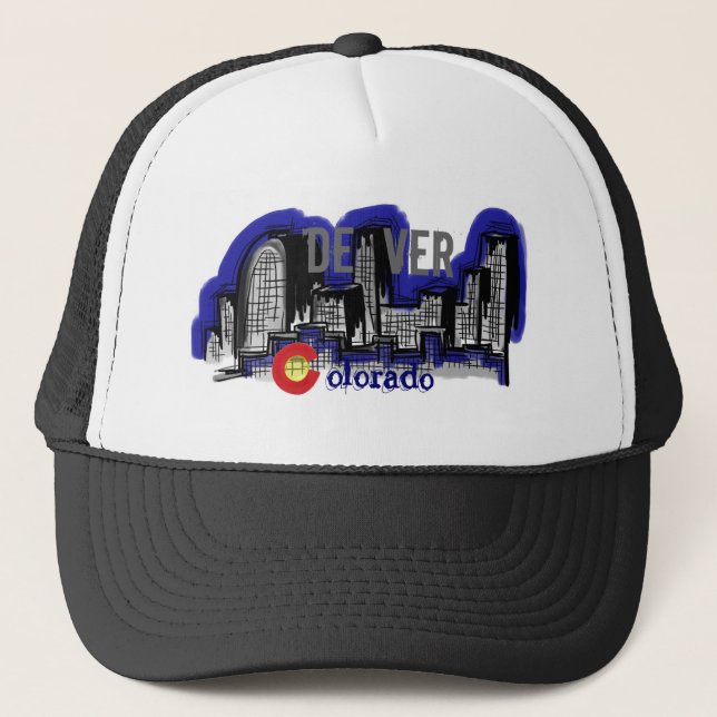 Camionero Gorra de skyline de Denver Colorado (Anverso)