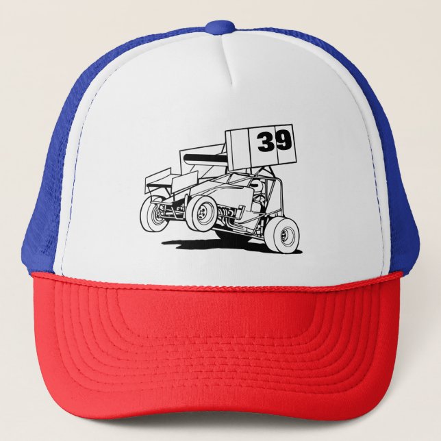 Camionero Gorra de Sprint Car personalizado, Personalizar (Anverso)