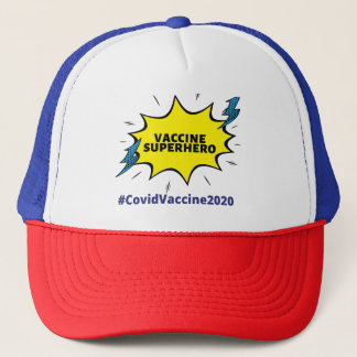 Camionero Gorra de superhéroes de la vacuna