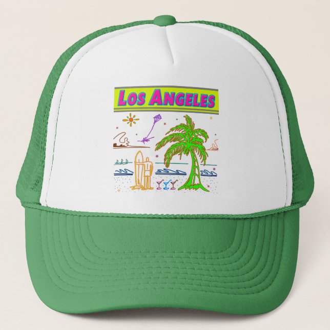 Camionero gorra de Surfer Beach "Los Ángeles" (Anverso)