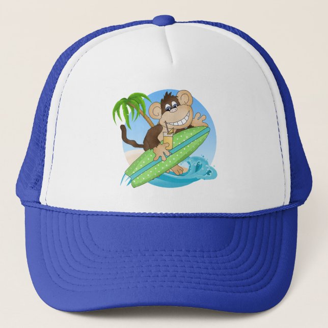 Camionero Gorra de Surfing Monkey Beach Personalizado (Anverso)