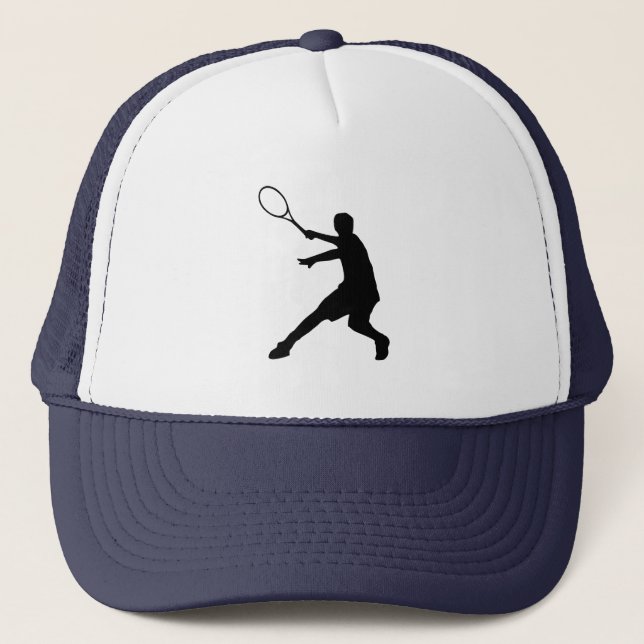 Camionero Gorra de tenis con silueta de jugador de tenis (Anverso)
