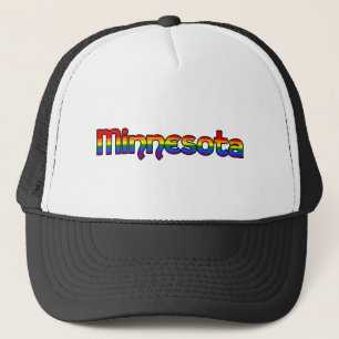 Camionero Gorra de texto arcoiris de Minnesota