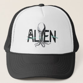 Camionero Gorra de texto de Alien de espacio