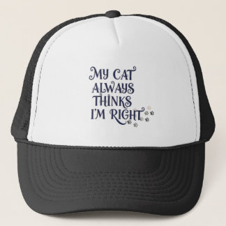 Camionero Gorra de texto de gato divertido