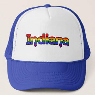 Camionero Gorra de texto de Indiana Rainbow