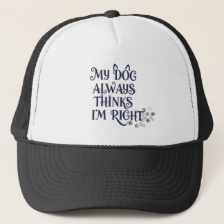 Camionero Gorra de texto de perro divertido