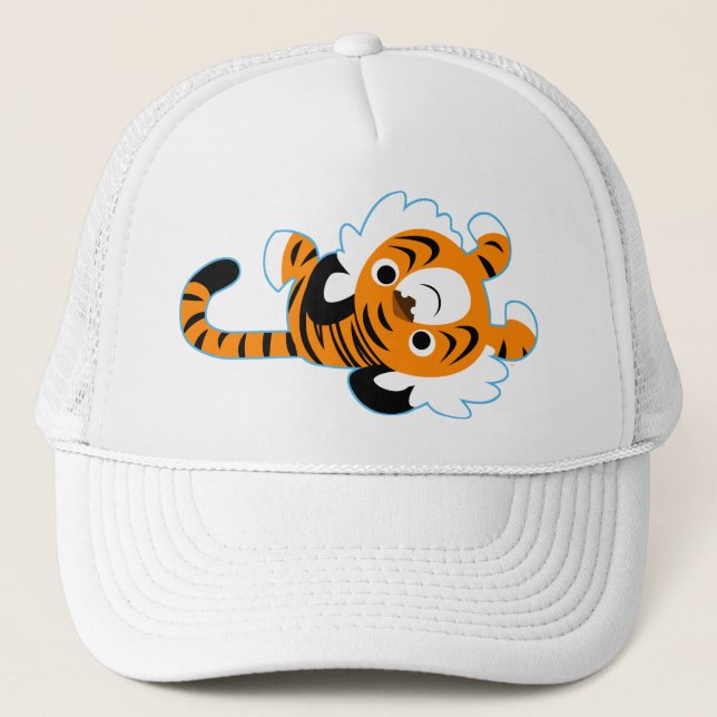 Camionero Gorra de tigres Personalizado suave y elegante (Anverso)