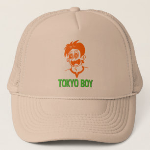 Camionero Gorra de Tokyo Boy (Línea Verde y Naranja)