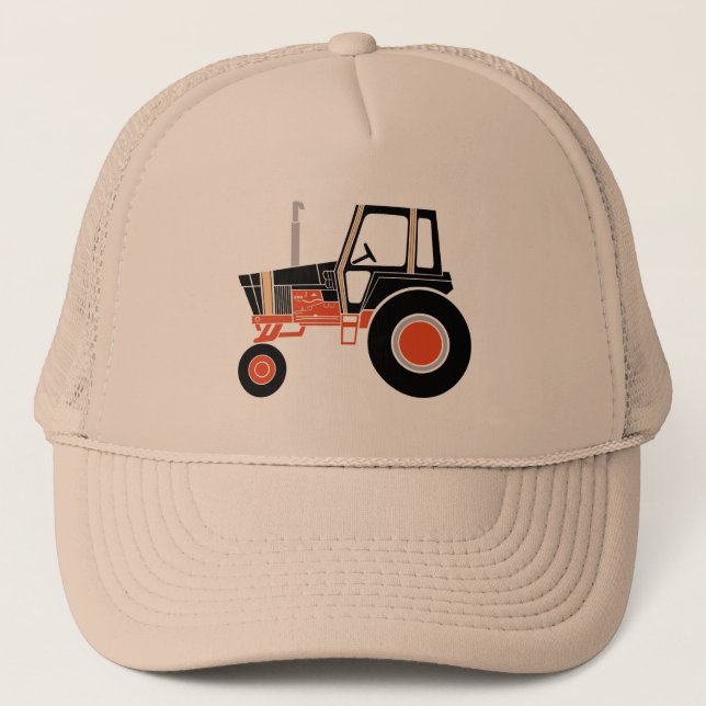 Camionero Gorra de Tractor Negro (Anverso)