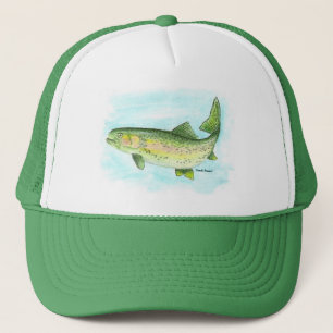Camionero Gorra de trucha arco iris acuático