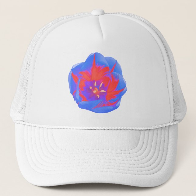 Camionero Gorra de tulipanes fluorescentes (Anverso)