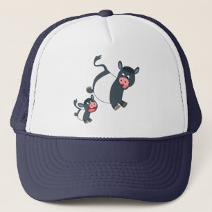 Camionero Gorra de vaca y ternera de Galloway cortado