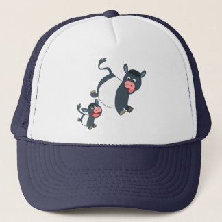 Camionero Gorra de vaca y ternera de Galloway cortado