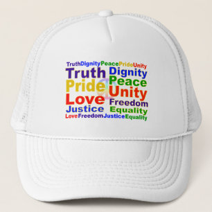 Camionero Gorra de valores del arco iris