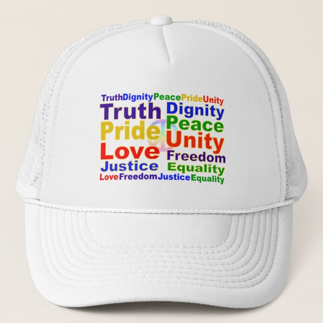 Camionero Gorra de valores del arco iris (Anverso)