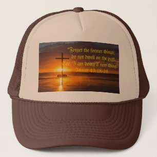 Camionero Gorra de versículos bíblicos (Isaías 43:18-19)