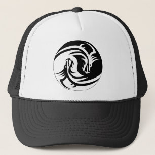 Camionero Gorra de Yin Yang del dragón