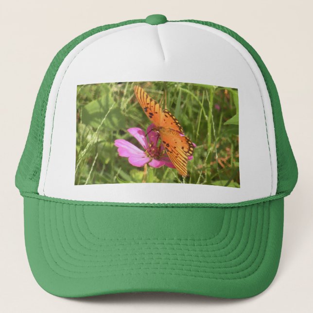 Camionero Gorra de Zinnia y Mariposa (Anverso)