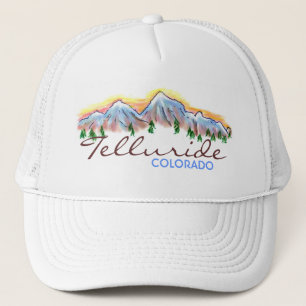 Camionero Gorra del arte de la montaña de Colorado del
