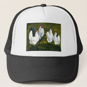 Camionero Gorra del arte del "gallo y de las gallinas"