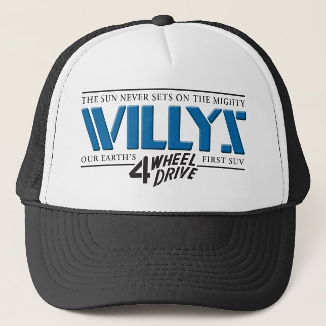 Camionero Gorra del azul de Willys 4WD (Anverso)